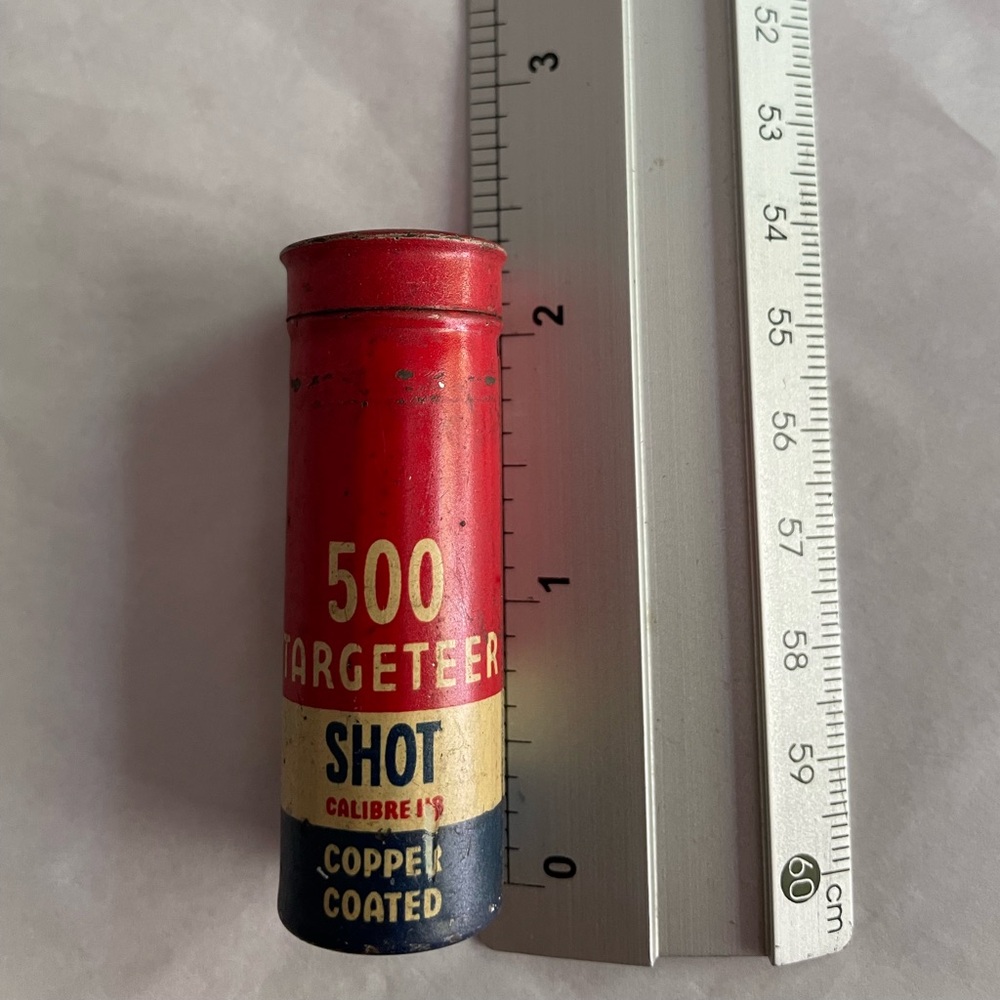 Vintage Daisy Red and Blue Collectors Targeteer Shot Shell Tin